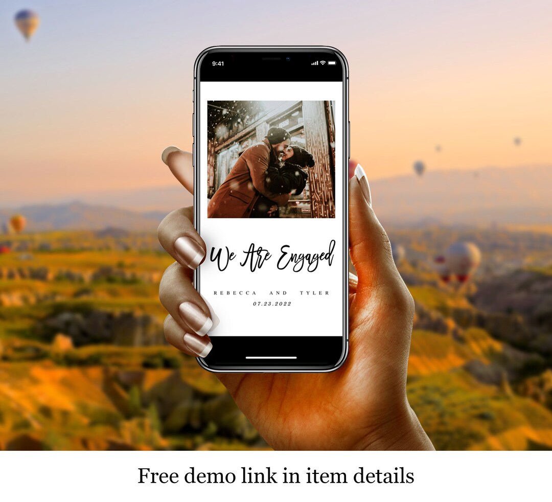 Engement Text Electronic Engagement Text Announcement Template, Phone, Digital ...
