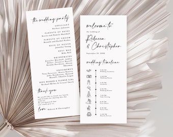 Wedding programs instant download Editable template Welcome wedding program template Wedding program printable DIY wedding programs #f41