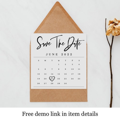 Bridesmaid Save the Date Calendar Template Script Bridesmaid Etsy