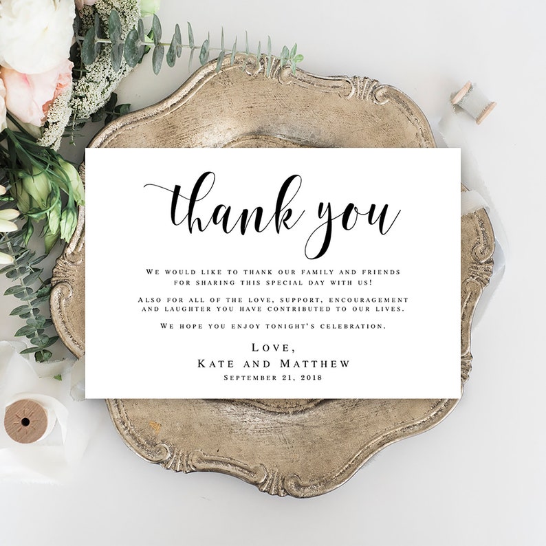 Wedding Thank You Letters Instant Download Editable Templates - Etsy