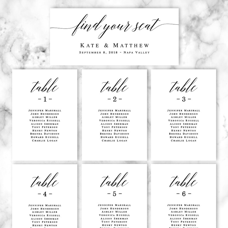 Seating plan template Seating plan display ideas Seating plan wedding Seating plan card Hanging seating chart Table cards wedding DIY vm51 image 6