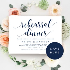 Navy rehearsal dinner invitation template Navy rehearsal dinner invite Rehearsal dinner invitation printable Nautical rehearsal dinner vm23 image 10