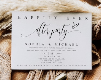 Reception party invitation template Wedding reception invitation Editable invitation template Rustic wedding reception decorations #f27