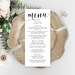 Wedding Menu Template Wedding Template Editable Menu Wedding Table ...