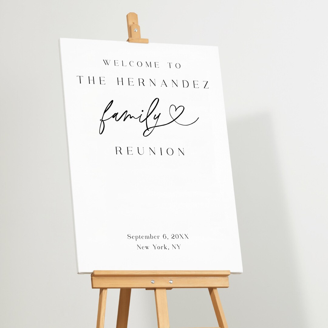 Family Gathering Decor Sign Download, Family Reunion Welcome Sign ...