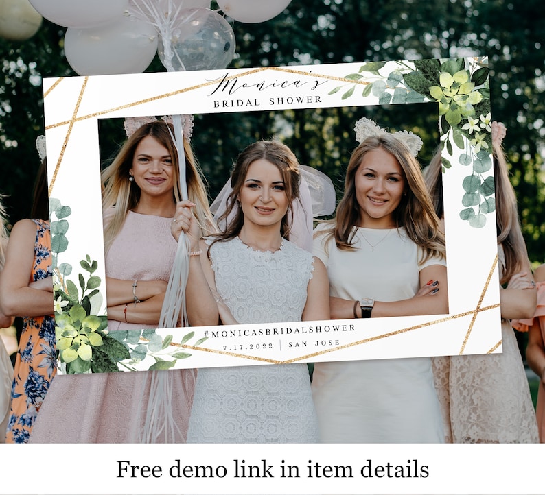 Landscape Photo Prop Frame Template Photobooth Templett Etsy