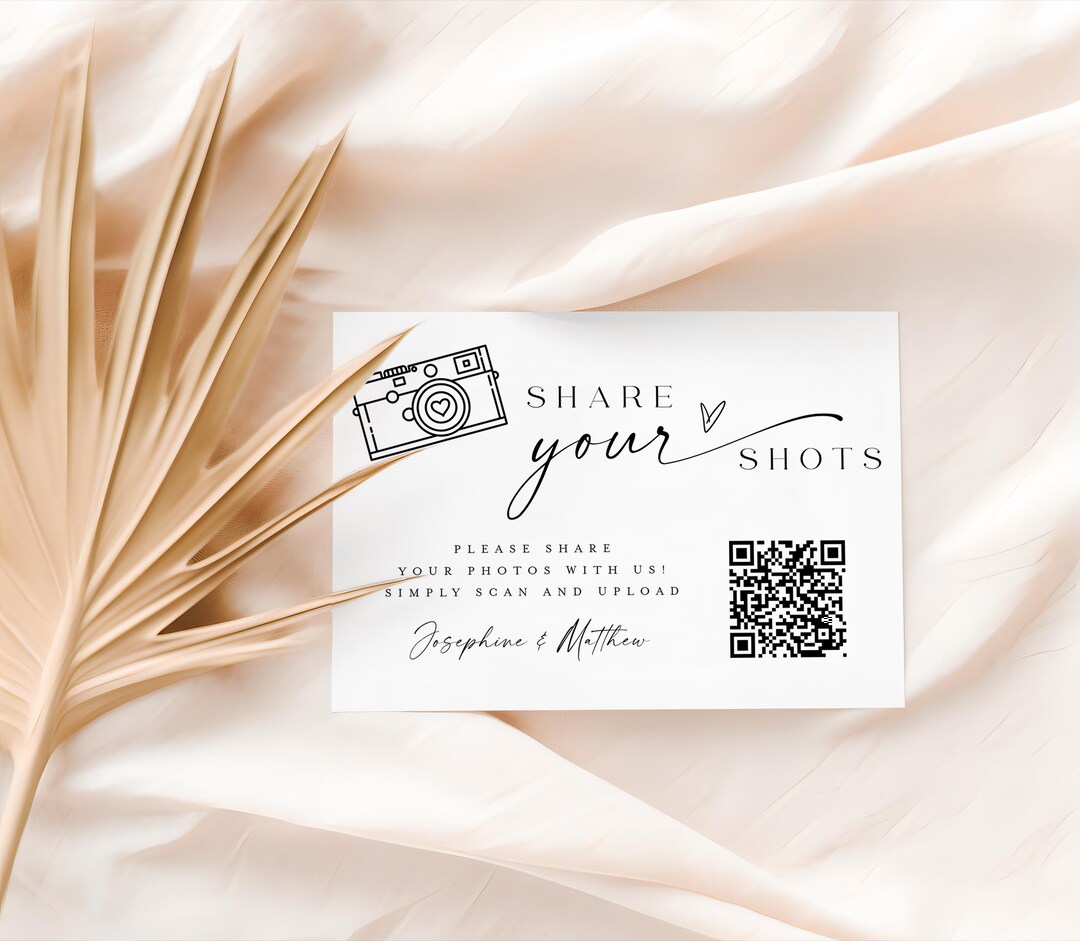 Reception Scanable Collateral Qr Code QR Code Card, Wedding Photos, Wedding Love QR Code, Reception Decor ...