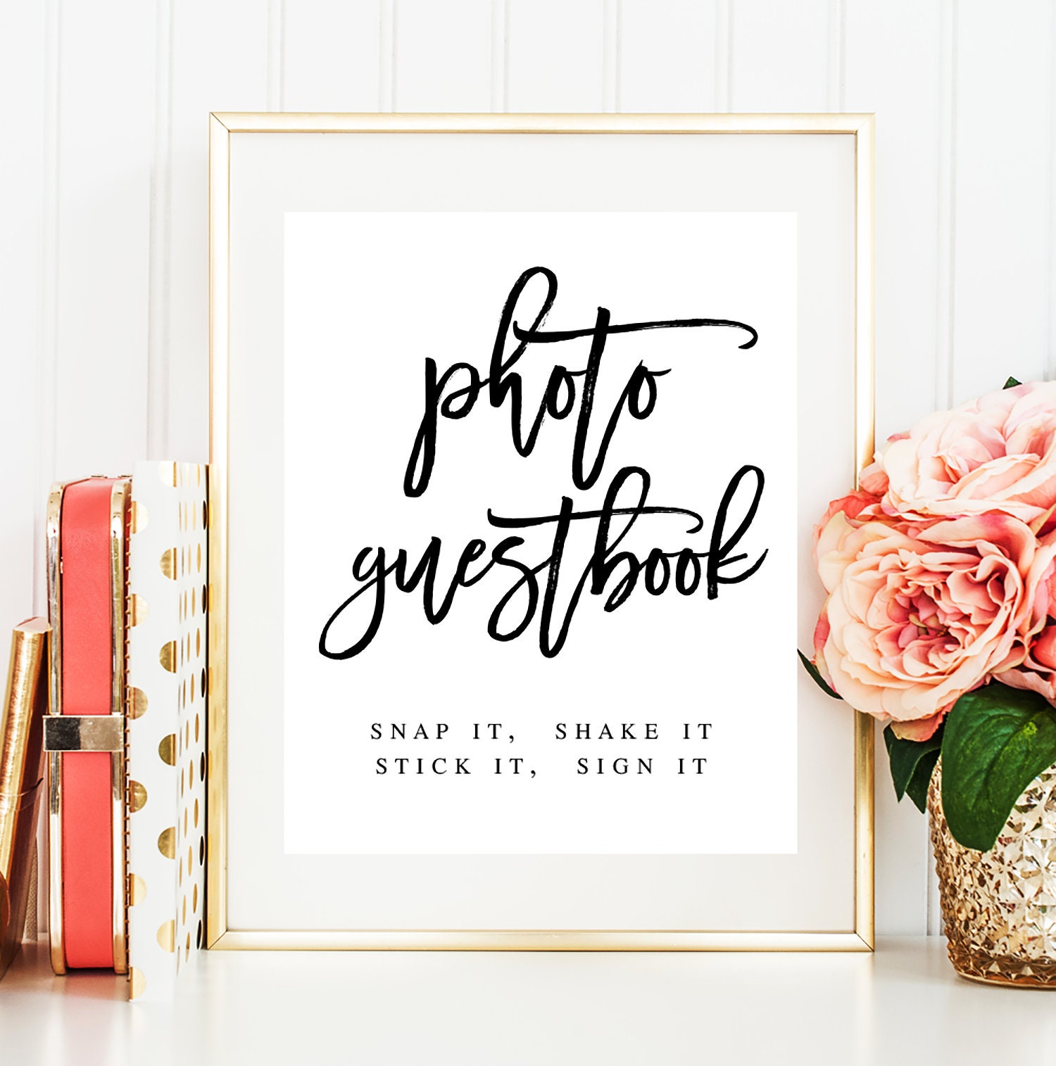 Wedding photo guestbook sign Photo guest book wedding Instant | Etsy