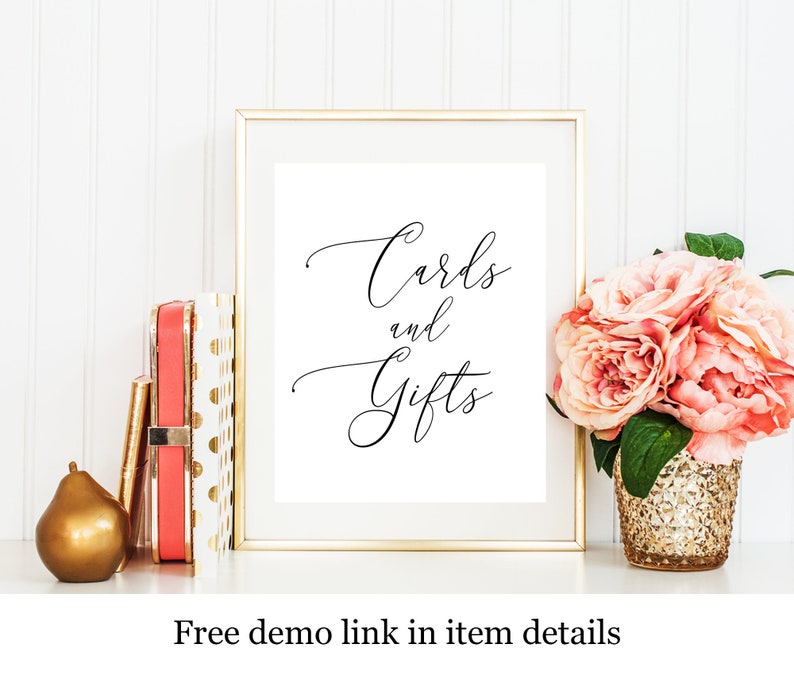 Fully Editable Create multiple DIY Personalized Typography Templett Cards And Gifts Sign Template Wedding Table Decor Classic #vmt910