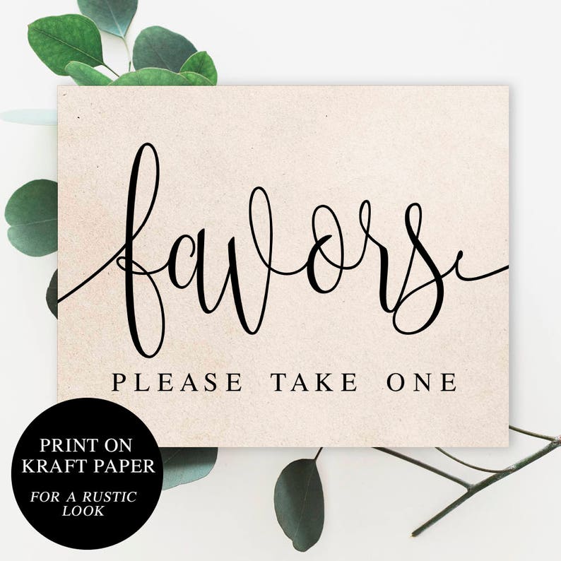 Favors Please Take One Fairytale Wedding Favor Sign Elopement | Etsy