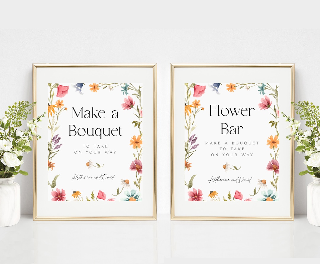 Flower Bar Sign Printable Flower Bar Sign Build Your Bouquet Wedding Flower Bar Sign Printable Flower Bar Sign Build Your Bouquet Wedding