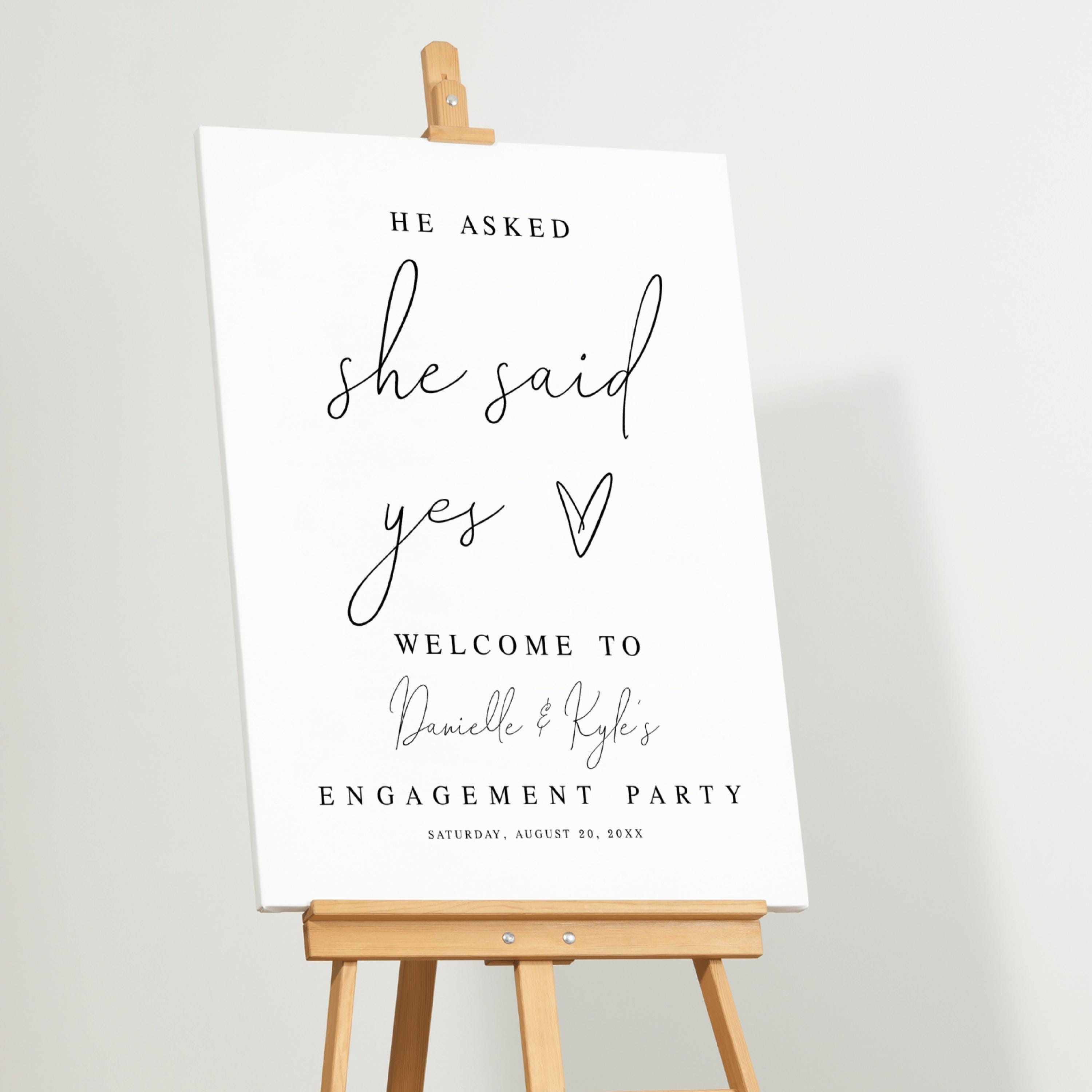 Signs About Getting Engaged Printed & Shipped They're Engaged Sign, Printed Engagement Party ...