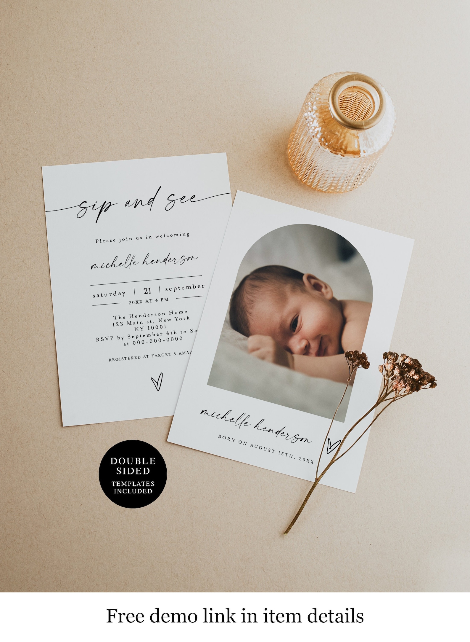 simple sip and see invitation