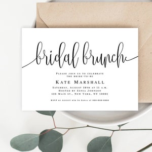 Editable bridal shower invitation Bridesmaid brunch invitation Bride invitation template pdf Bridal brunch invitation instant download pdf image 8