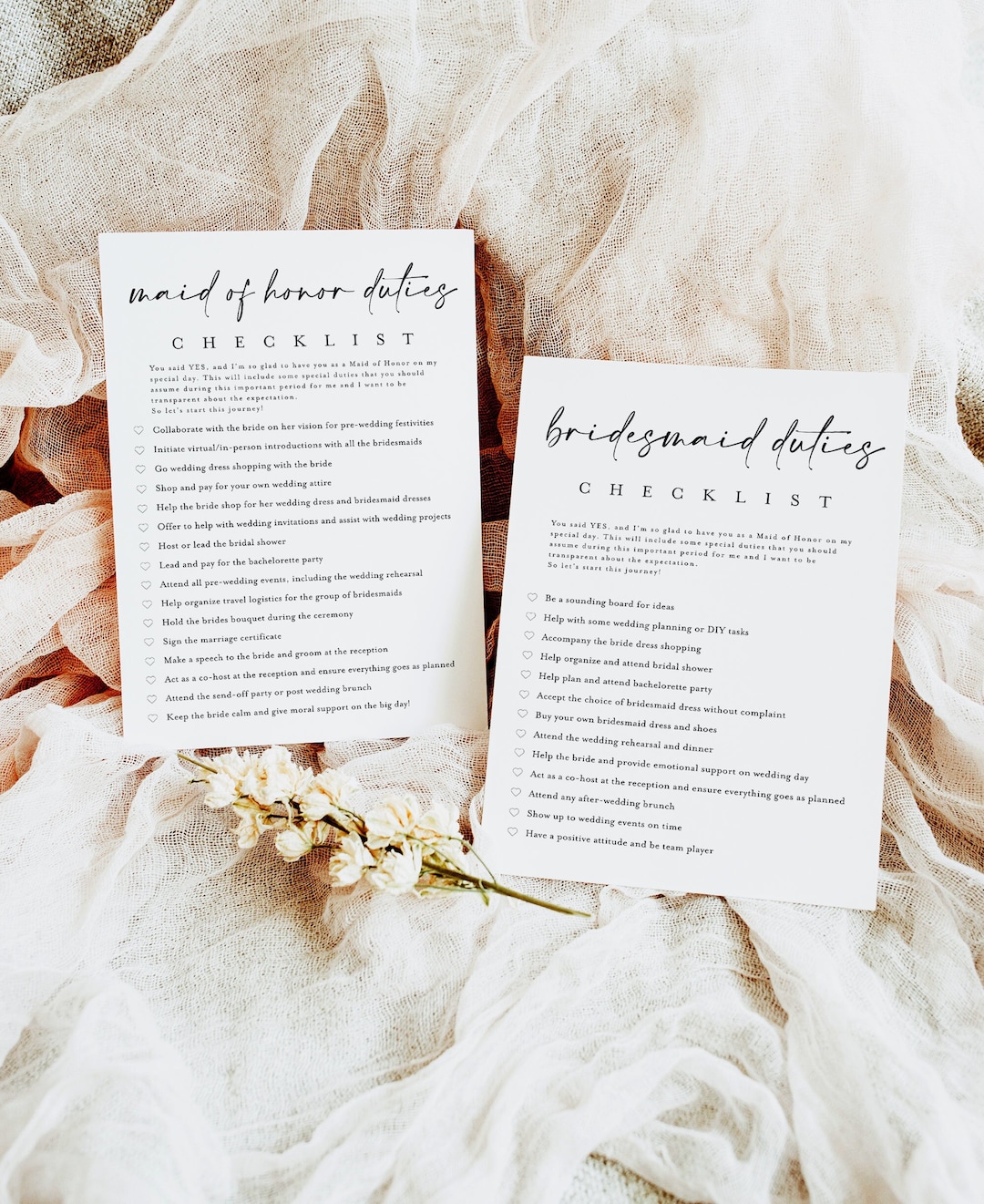 Bridesmaid Duties Checklist Template, Bridal Party Information
