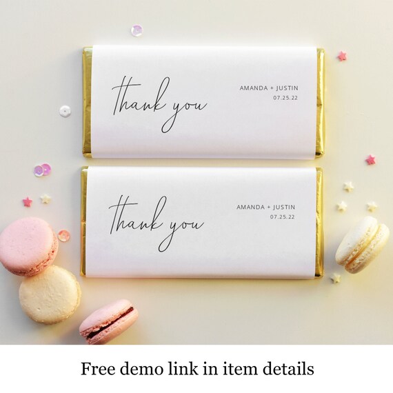 Personalized Birthday Glimmering Gold Chocolate Bar Wrappers