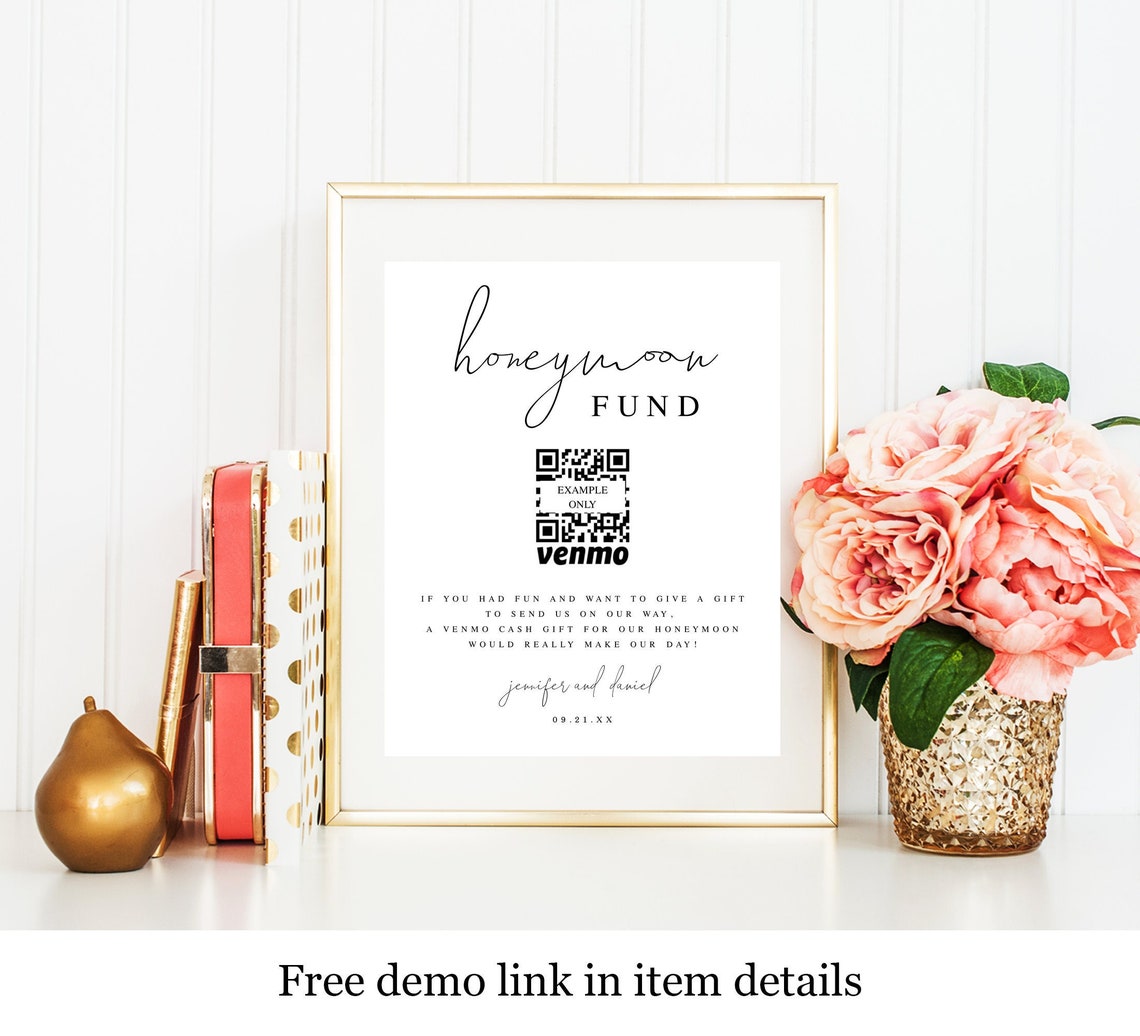 Printable Honeymoon Fund Sign Template Wedding Cash Gift Etsy Printable Honeymoon Fund Sign Template Wedding Cash Gift Etsy