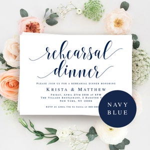 Navy rehearsal dinner invitation template Navy rehearsal dinner invite Rehearsal dinner invitation printable Nautical rehearsal dinner vm23 image 6