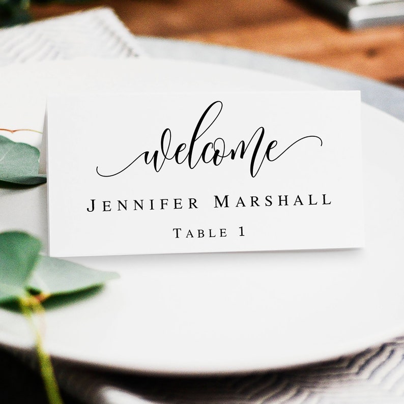 Table Name Card Template