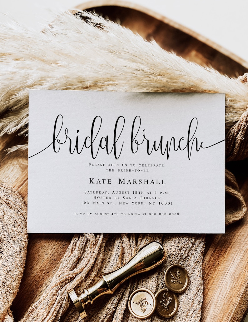 Editable bridal shower invitation Bridesmaid brunch invitation Bride invitation template pdf Bridal brunch invitation instant download pdf image 6