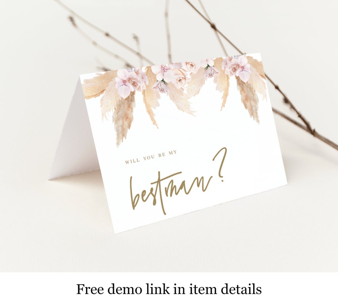 Printable Wedding Proposal Template Edit With Templett Will - Etsy