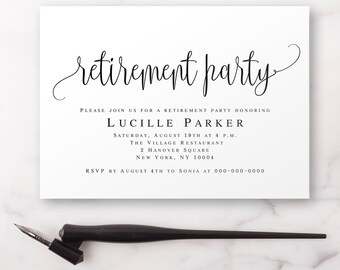 Retirement party invitation template Retirement party invitation download Retirement celebration invitation Cheers to retirement invitation