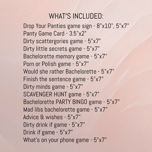 Hand Drawn Bachelorette Party Games Bundle, Pink Bachelorette Party Games Printable, Hen Do Dirty Bachelorette Weekend Games Bundle #c97pp image 3