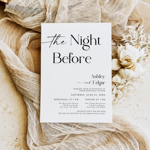 Rehearsal dinner invitation template Rehearsal invitation template download Pre wedding party invitation Instant download Dinner ideas #f40 image 1