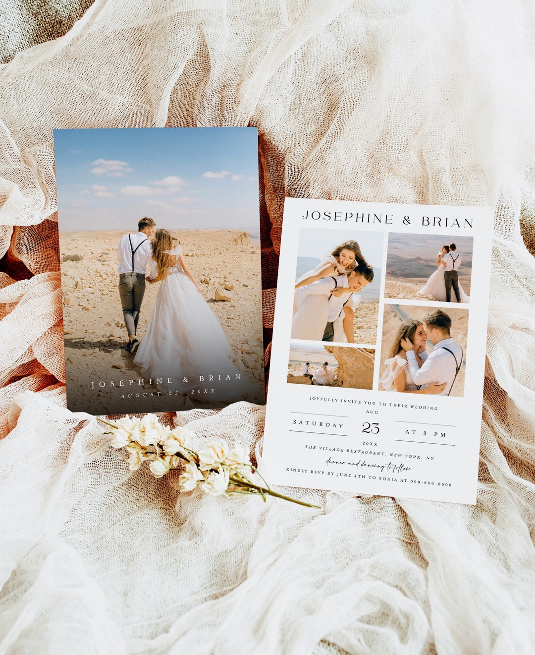 Photo Collage Wedding Invitation, Photo Wedding Invitation