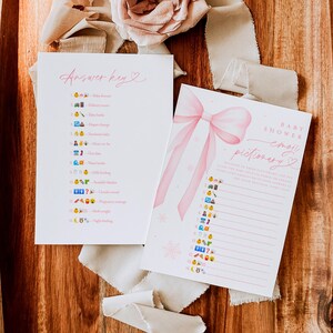 Emoji Pictionary Baby Shower Game, Fun and Easy Baby Shower Game Ideas, Baby Games for Girls #b14