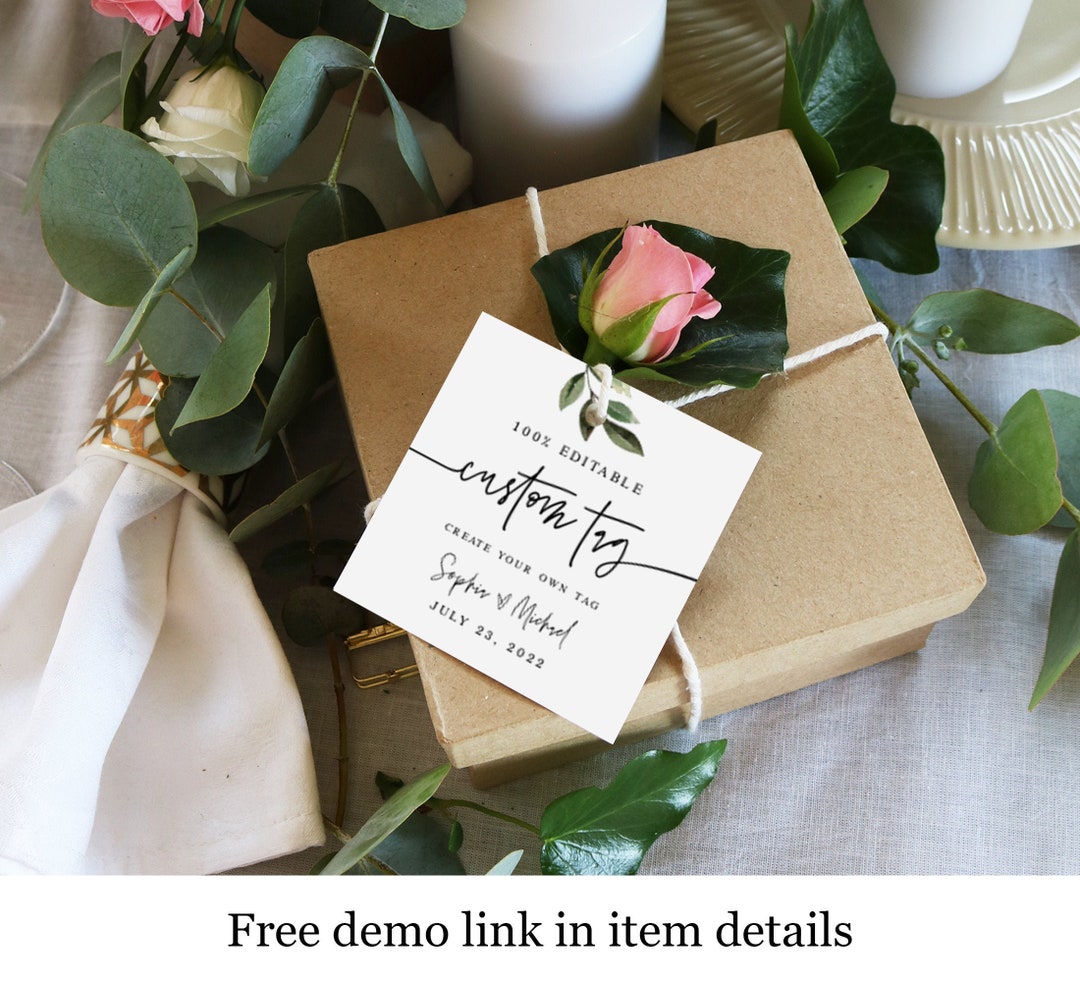 Instant Download Custom Tags Template DIY Personalized Fully Etsy