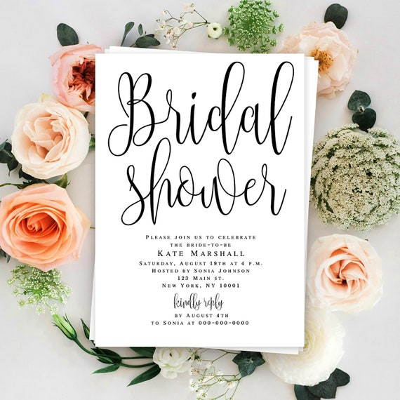 Invitations & Announcements Bridal Shower Invitation Template Text