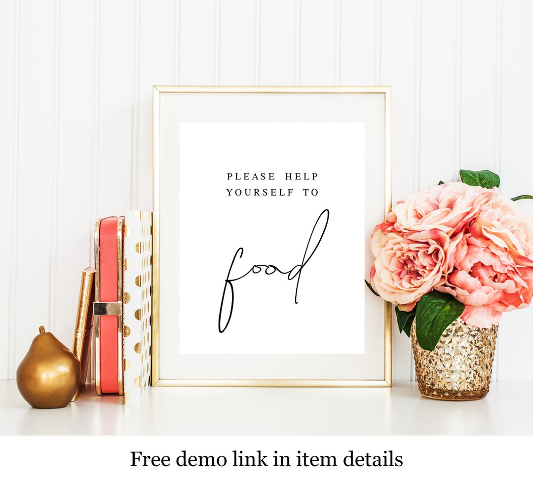 Printable Food Signs for Wedding Template Food Sign for - Etsy