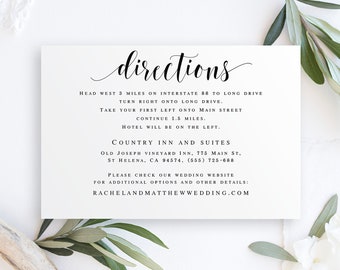 Plantilla de instrucciones PDF editable Inserto de instrucciones Tarjetas de instrucciones para invitaciones de boda Tarjetas de acompañamiento Plantilla de boda imprimible #vm31