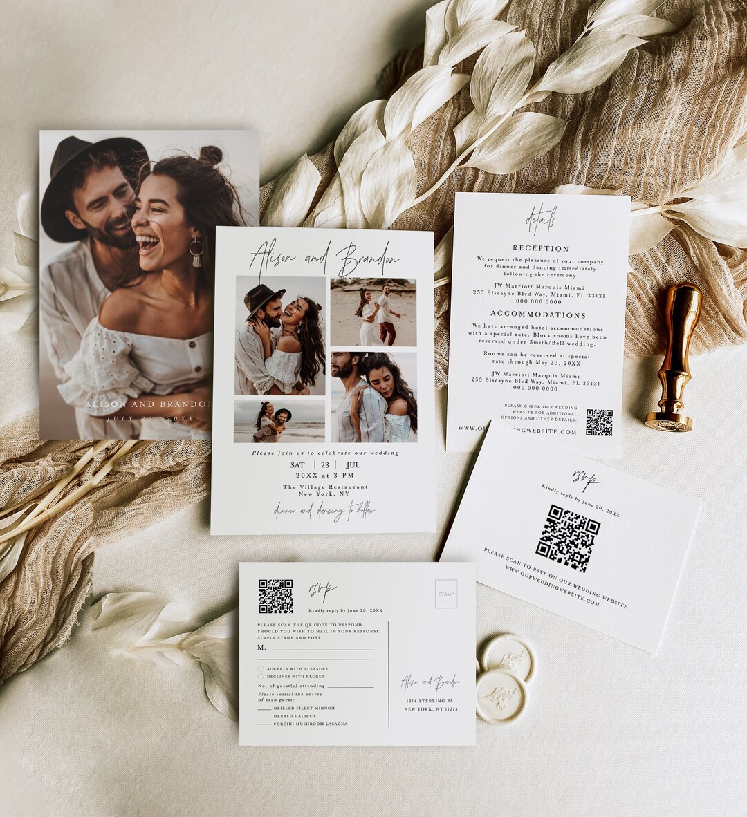 Wedding Invitation Template Download DIY Wedding Invitation - Etsy