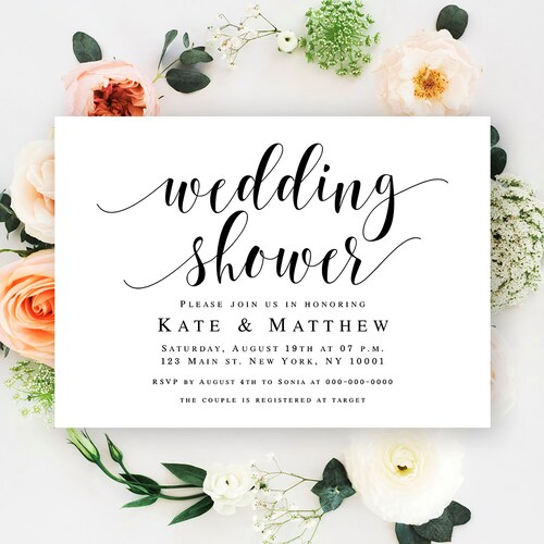 Wedding Shower Invitation Instant Download Couples Shower | Etsy