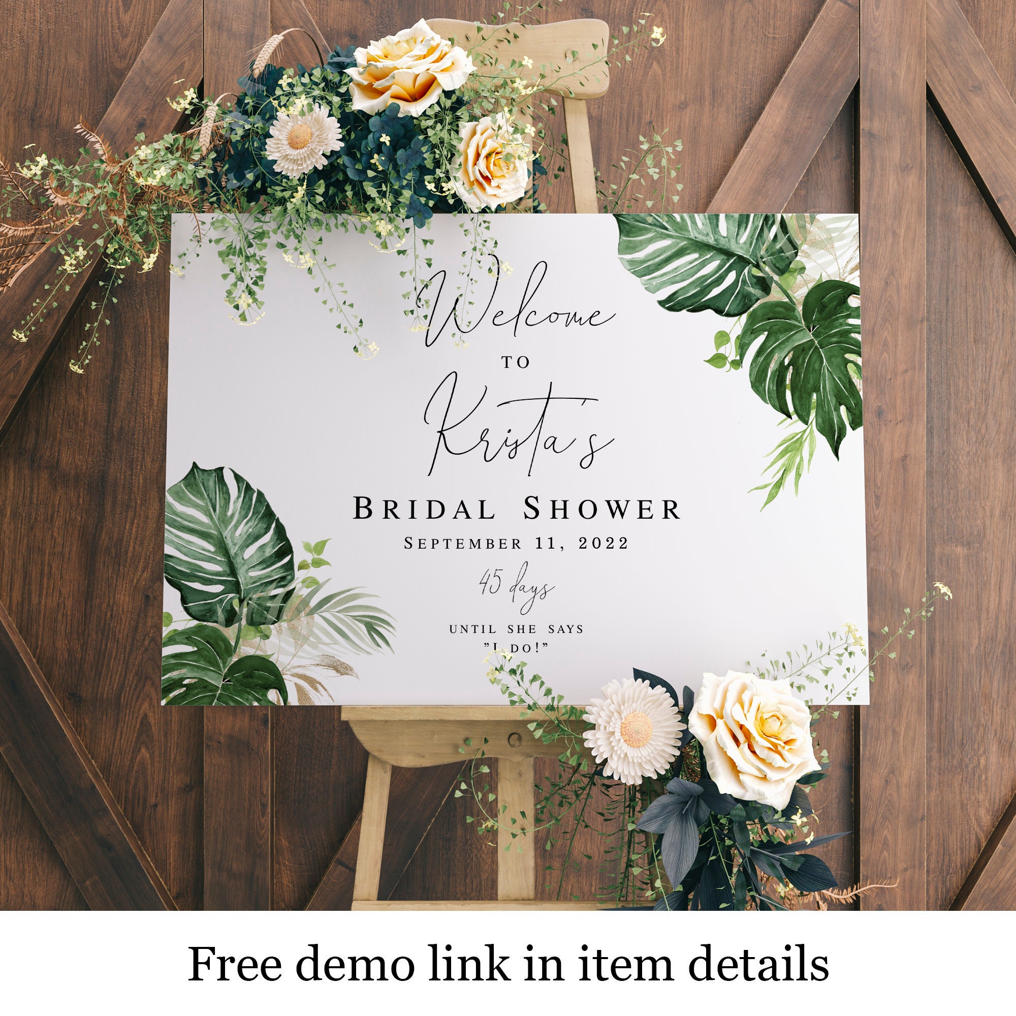 Paper & Party Supplies Please Sign Guest Book Sign Garden Theme Bridal