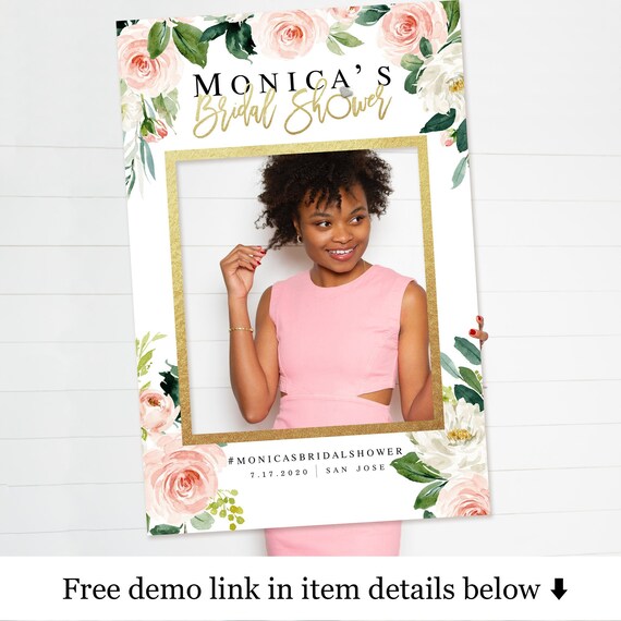 Photo Prop Frame Template Photobooth Templett Gold Ring Etsy