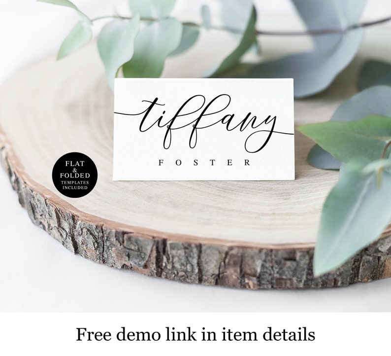 Decorations Self-Editing Printable Place Cards Template Templett Fully Editable Elegant #vmt410 Custom Digital Download Customizable