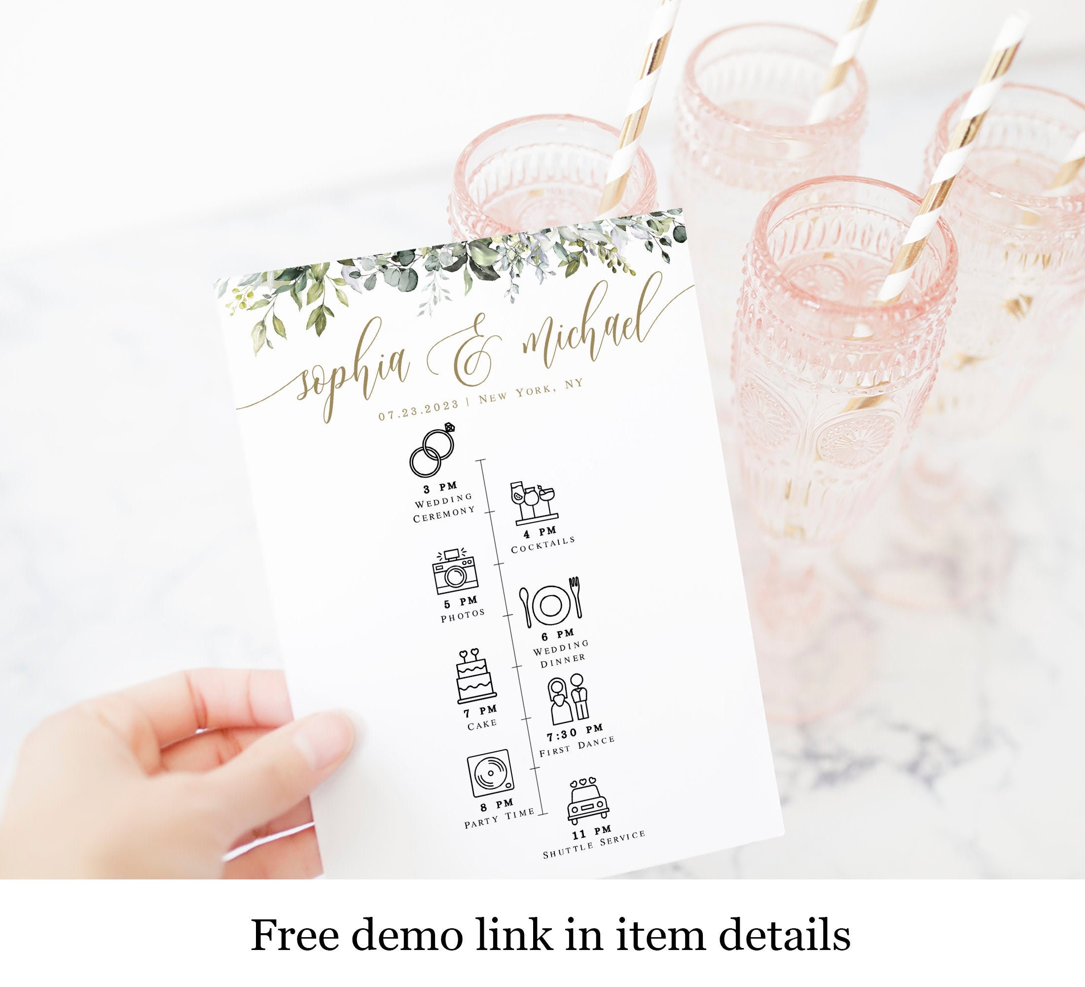Download Timeline Template Schedule of Events Printable - Etsy