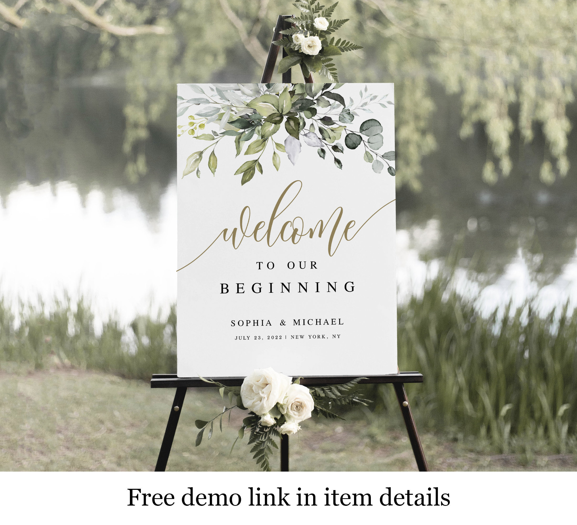 to Our Beginning Wedding Sign Template Digital Etsy