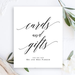 Cards and gifts template Editable template Cards and gifts sign printable Cards and gifts rustic sign Gift table sign Gift table decor #vm51