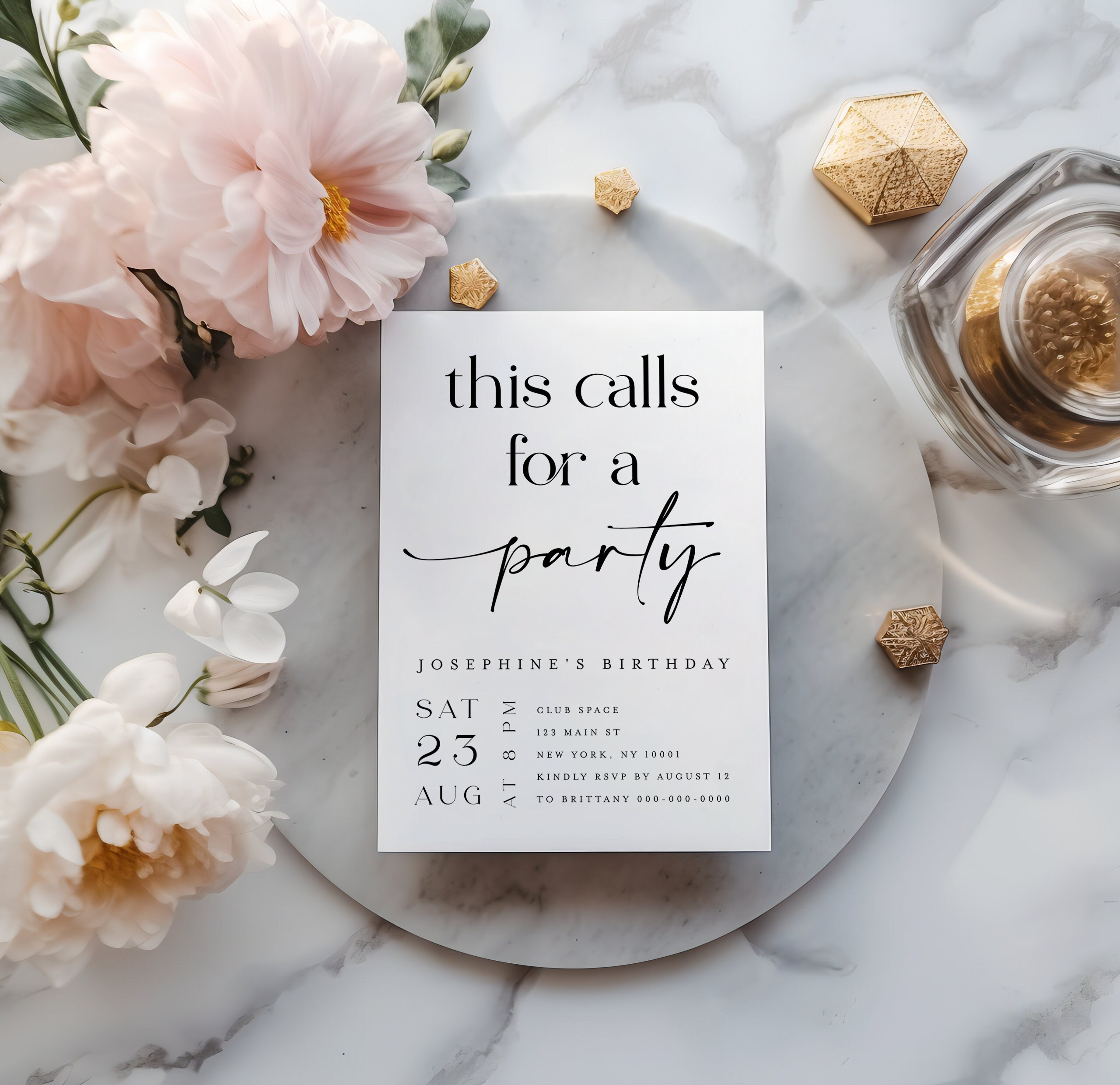 Let's Celebrate Party Invitation, Surprise Party Invite, Special