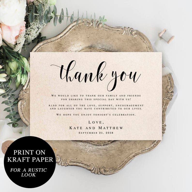  Wedding thank you letters instant download Editable templates Etsy