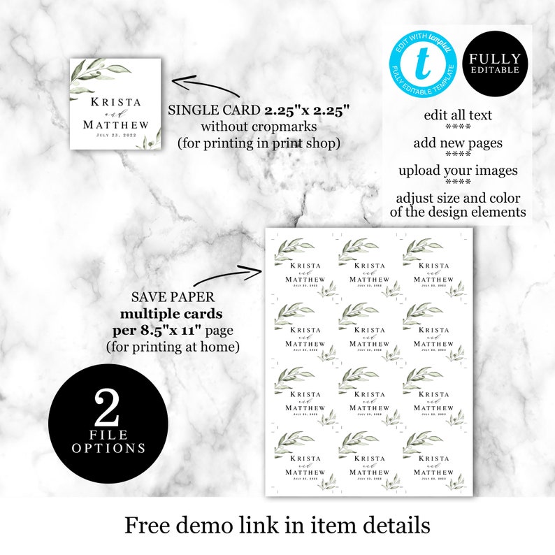 Printable Names Tag Template Editable Wedding Gift Tags for | Etsy