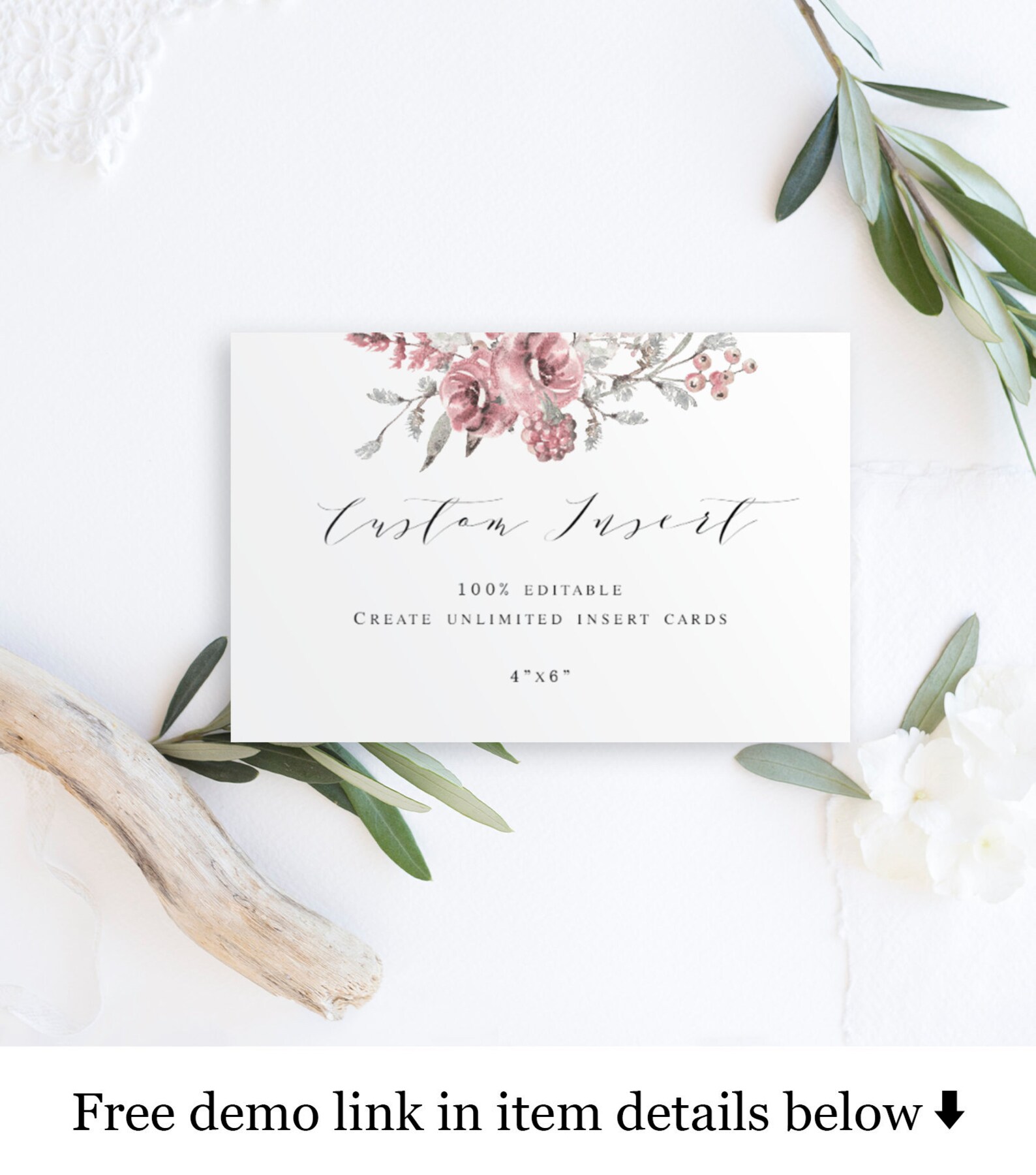 Custom Insert Cards 100 Editable Create Your Own Invitation Etsy