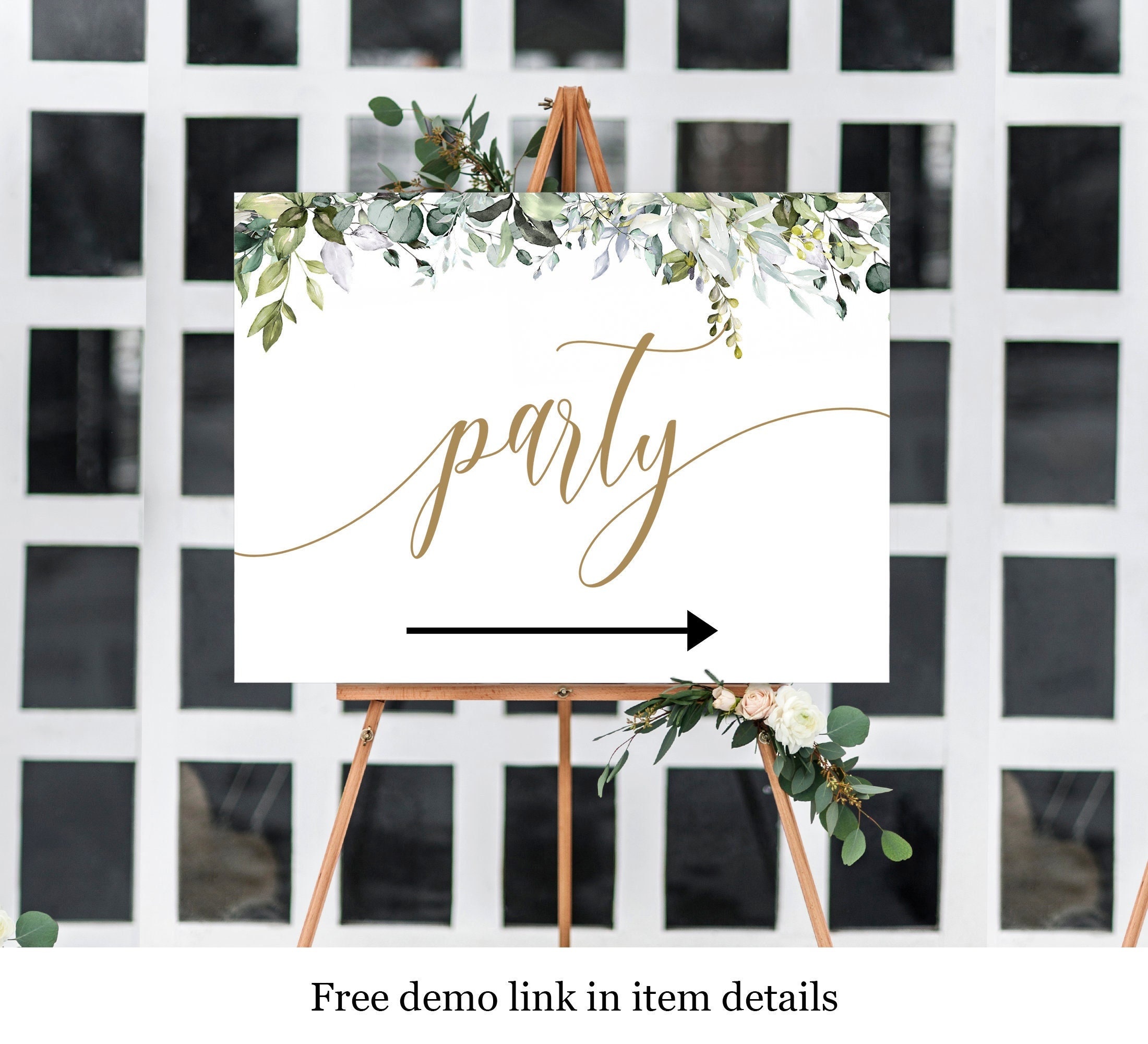 Printable Party This Way Sign Template Instant Download - Etsy