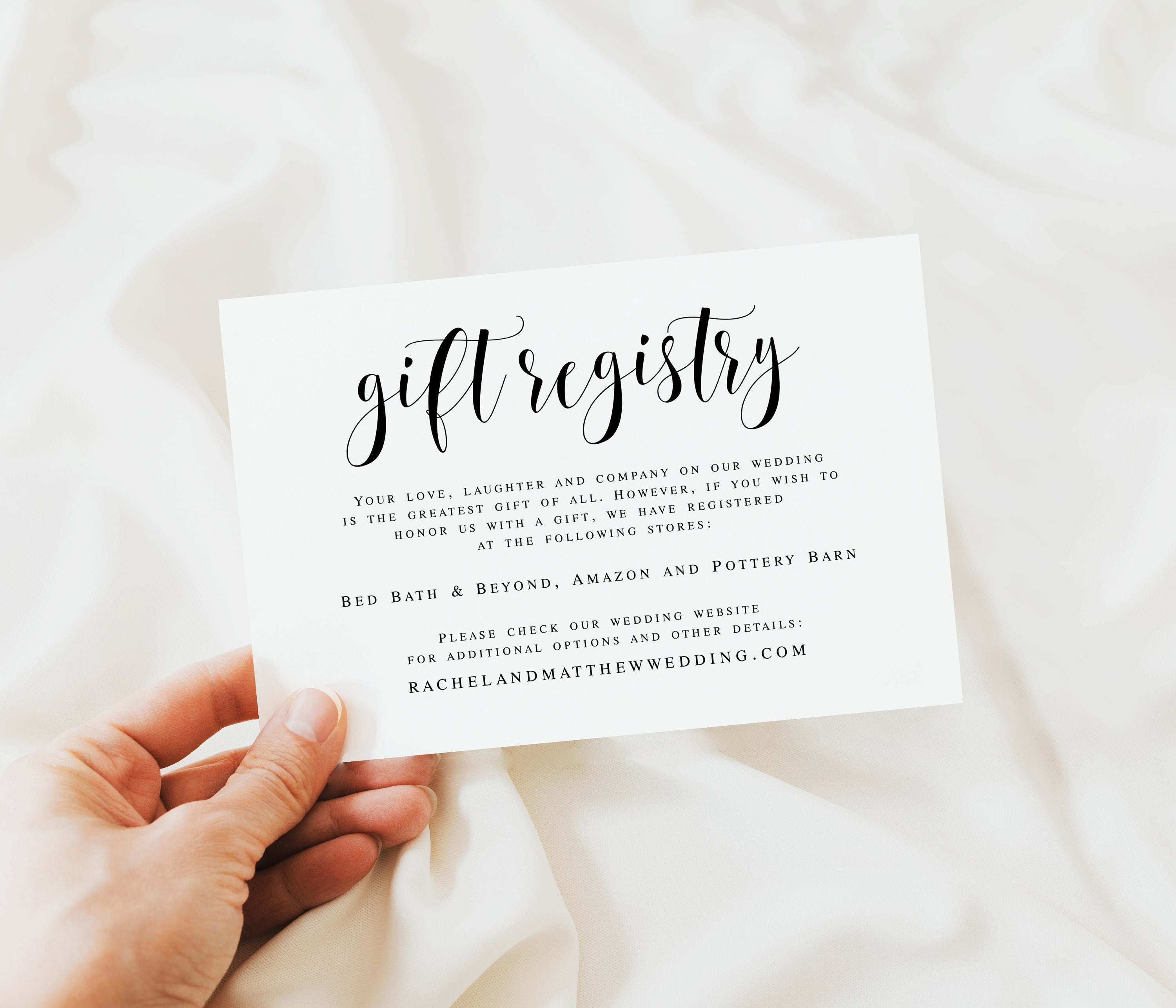 Gift Registry Card Template Wedding Enclosure Card Template Printable  Invitation Enclosure Registry Card Inserts Gift Registry Card vmt110  (Download Now) 