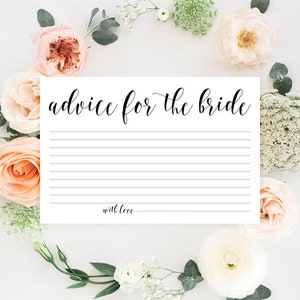 Bridal shower activities Advice for the bride cards Bridal advice cards Bridal shower advice cards Cinderella bridal shower decorations