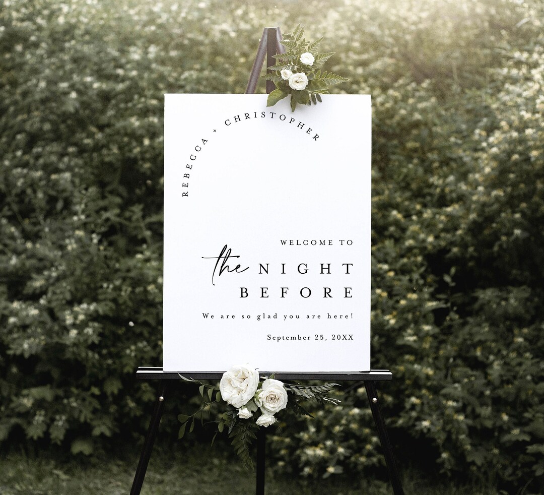 The Night Before Sign Wedding Rehearsal Dinner Etsy